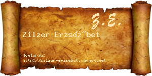 Zilzer Erzsébet névjegykártya